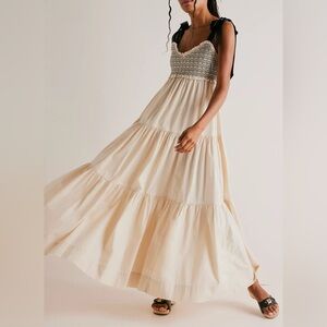 FREE PEOPLE Bluebell Solid Maxi Dress size small
